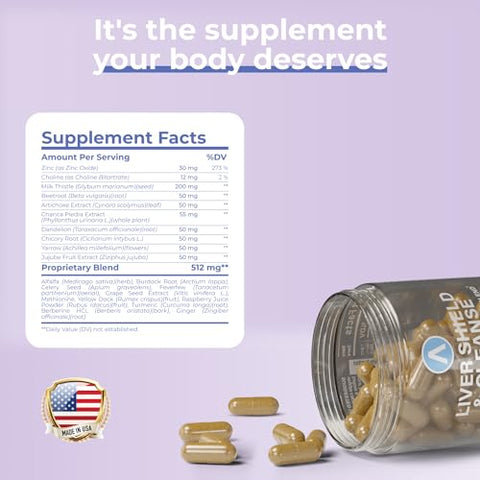 Avenir Nutrition - Liver Shield: Proteção para o Fígado – Fórmula Avançada | 60 cápsulas | Detox e Saúde Hepática | 100% Natural