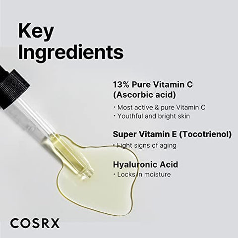 Serum Vitamina C Pura 13%% com Vitamina E – Potente Antioxidante para a Pele (30ml) - COSRX