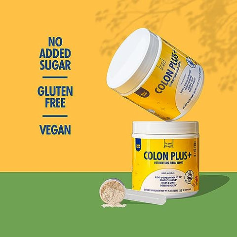 Santo Remedio - Colon Plus: Suplemento de Limpeza Intestinal com Psyllium e Probióticos, Sabor Manga – 30 Porções