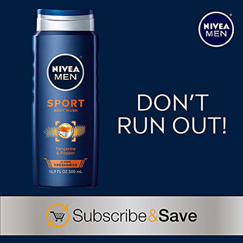 Sport Body Wash com Minerais Revitalizantes, Kit com 3 Frascos de 500ml - Nivea Men