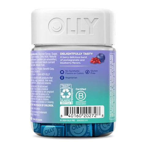 Chill Thinker Brainy Chews com L-Theanine e Magnésio – Melhora a Concentração e o Foco (60 gomas) - OLLY