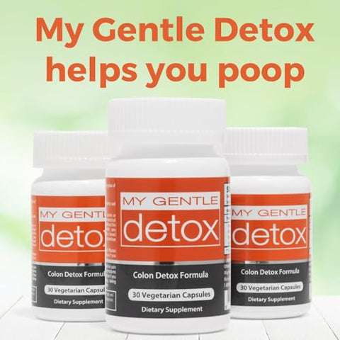 Herbal Nitro - My Gentle Detox – Alívio Rápido e Suave da Prisão de Ventre em 1 Dia – Cápsulas de Desintoxicação do Cólon 100% Naturais para Mulheres