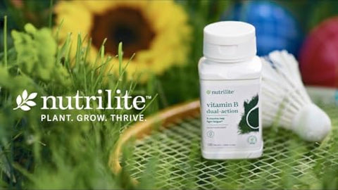 Vitamin B Dual–Action 120 Comprimidos – Marca Nutrilite – Ação Dupla – 120 Comprimidos – Vitamina B – Alta Visibilidade - Nutrilite