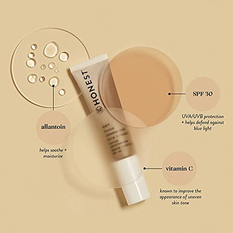 CCC Clean Corrective com Vitamina C Hidratante com Cor | FPS 30 Mineral | Vegano Cruelty Free | Terra Light, 30 ml - Honest Beauty