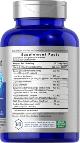 Suplemento Cerebral | 120 Cápsulas | com Fosfatidilserina | Marca Horbäach - Horbäach