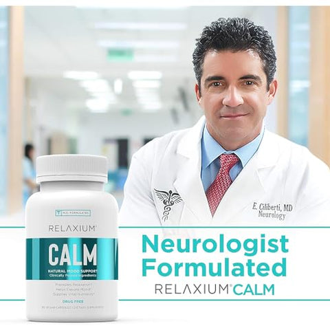 Calm: Alívio do Estresse, Não Viciante, Fórmula Relaxante - Relaxium