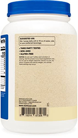 Shake em Pó Substituto de Refeição Vegano Orgânico (Baunilha) – Certificado Orgânico USDA, Vegano e Livre de Glúten - Nutricost