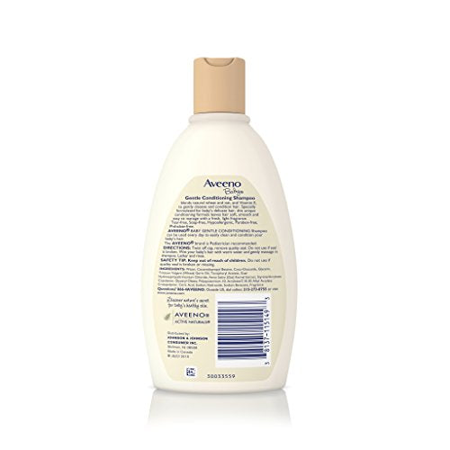 Aveeno Baby - Aveeno Shampoo Suave para Bebês, Condicionador, 12 Ounce (Pack de 2) – Cabelos Macios e Saudáveis