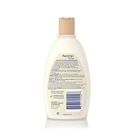 Aveeno Baby - Aveeno Shampoo Suave para Bebês, Condicionador, 12 Ounce (Pack de 2) – Cabelos Macios e Saudáveis