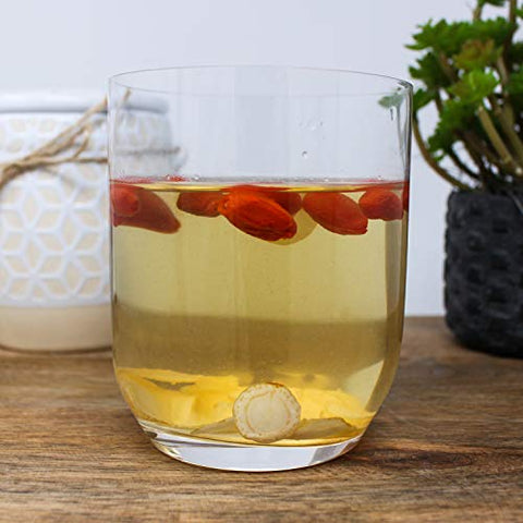DABC OAK LAND - Ginseng Americano em Fatias de Wisconsin (Raiz de Ginseng em Fatias) – Cultivado em Wisconsin! Ideal para Chá de Ginseng! Benefícios para a Saúde! (Fatias de Ginseng Americano (Pequenas e Redondas), 2g)
