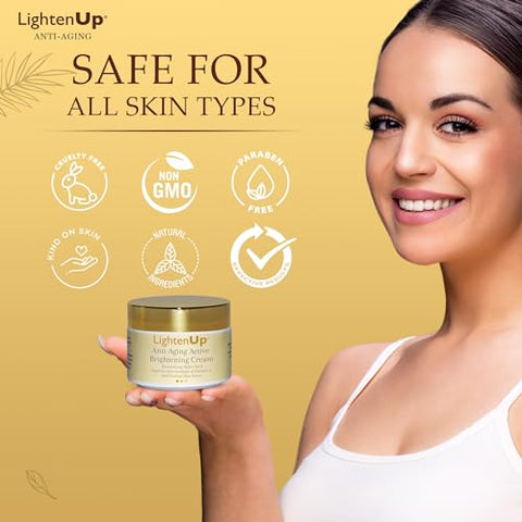 OMIC Lighten-Up - Creme Clareador e Anti-idade LightenUp – 100ml – Óleo de Argan e Manteiga de Karité