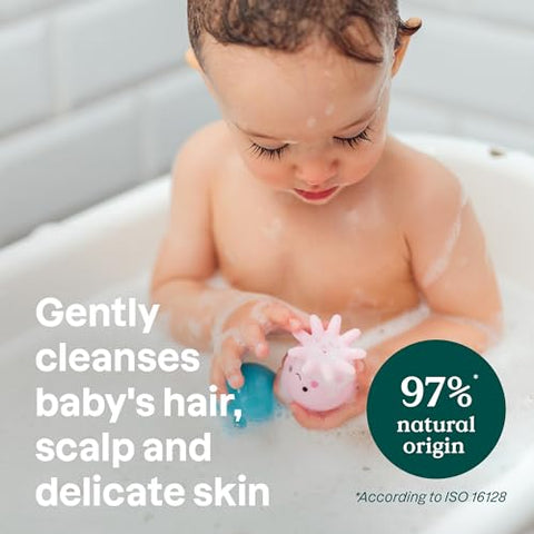 Shampoo e Sabonete Líquido 2 em 1 ATTITUDE para Bebê, Verificado pela EWG, Ingredientes à Base de Plantas e Minerais Hipoalergênicos, Produtos Veganos e Livres de Crueldade para Pele Sensível, Sem Fragrância, 250ml