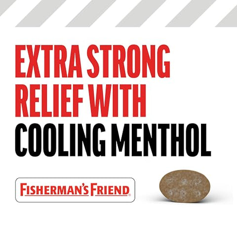 Fisherman's Friend - Fisherman’s Friend Pastilhas para Tosse, Supressor de Tosse e Pastilhas para Dor de Garganta, Original Extra Forte, 10mg de Mentol, 228 Pastilhas (6 Pacotes de 38)