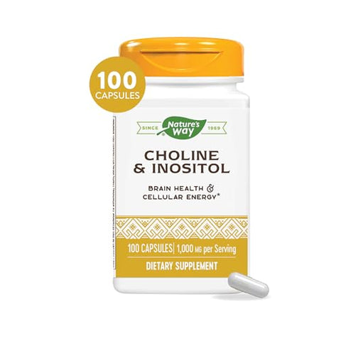 Nature's Way - Nature’s Way Choline – Potencialize sua saúde cerebral com este suplemento essencial – 60 cápsulas de 500mg