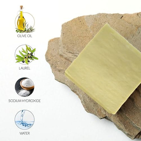 AnatoliaDaphne - Sabonete de Alepo Artesanal 100% Natural e Vegano com Óleo de Oliva – Barra de Sabão – 100g