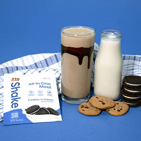 Shake Substituto de Refeição All In One – Mistura Vegana de Superfoods Rica em Fibras – Adoçantes Naturais – Shake Low Carb, Keto - 310 Nutrition