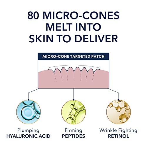 Retinol Correxion Adesivos Não Invasivos para Rugas Profundas com Ácido Hialurônico e Peptídeos Firmadores para Testa, Linhas de Expressão, Pés de Galinha e Risos (6 Adesivos) - RoC