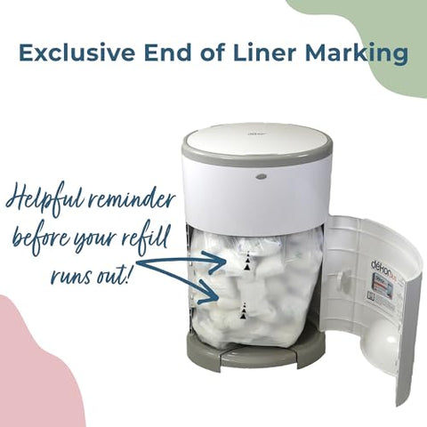DEKOR - Recargas Biodegradáveis para Lixeira de Fraldas Diaper Dekor Classic | 4 Unidades | Sistema de Recarga Mais Econômico | Rápido