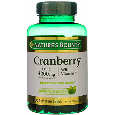 Nature's Bounty - Nature’s Bounty Cranberry com Vitamina C 4200 mg, 250 Softgels (Pacote com 3) – Compre Agora!