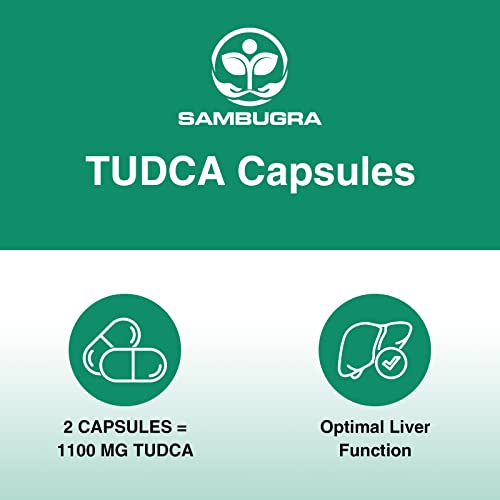 Sambugra - TUDCA 1100mg – Suplemento de Bile Salt Ultra Forte para Apoio ao Fígado, Limpeza e Reparo – 60 Cápsulas