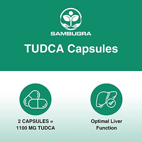 Sambugra - TUDCA 1100mg – Suplemento de Bile Salt Ultra Forte para Apoio ao Fígado, Limpeza e Reparo – 60 Cápsulas