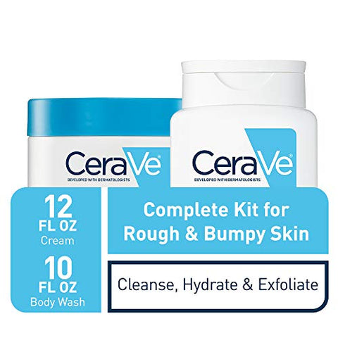 Conjunto de Cuidados Diários para a Pele com Ácido Salicílico Renovador | Contém CeraVe Creme SA e Sabonete Corporal para Pele Áspera e Irregular | Sem Fragrância  CeraVe - CeraVe