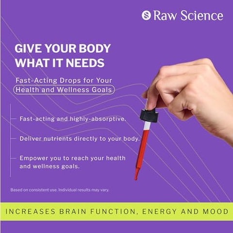 S RAW SCIENCE - Vitamina B12 Líquida Sublingual 5000mcg, Metil – Drops 30ml