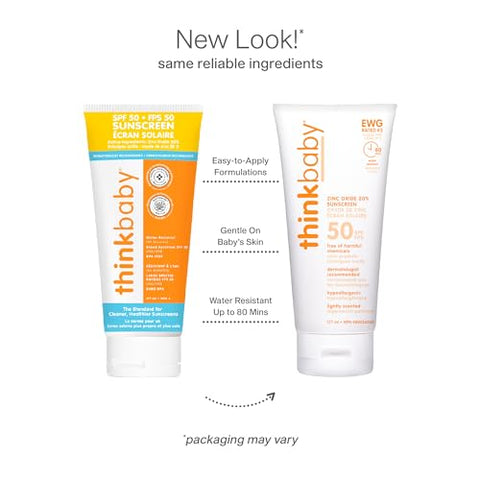 Protetor Solar Thinkbaby SPF 50 – Tamanho Família 177ml (2-Pack)