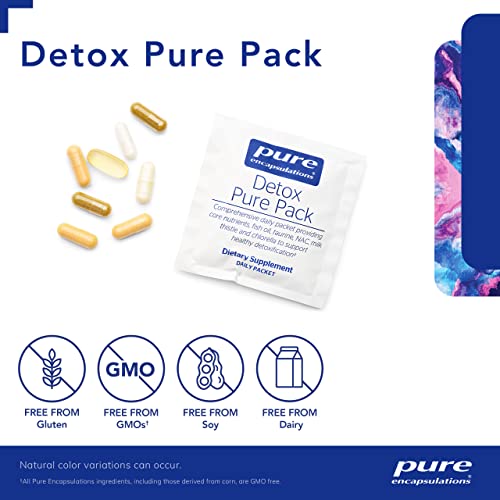 Detox Pure Pack | Pacote Diário com Metafolin L-5|MTHF | 30 Pacotes | Detox Puro para uma Saúde Ideal - Pure Encapsulations