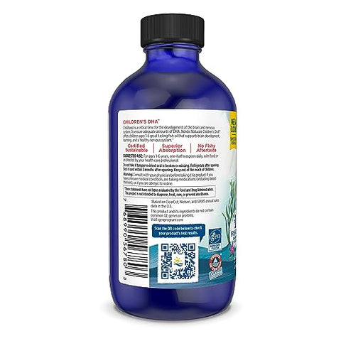 DHA Infantil, Morango – 120 ml para Crianças – 530 mg de Ômega-3 com EPA - Nordic Naturals