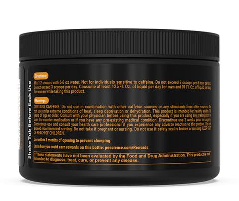 Alphamine: Pó Energético Termogênico com L-Carnitina, Sabor Maçã Verde, 60 Porções - PEScience