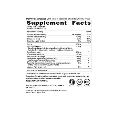 DR.WHITAKER - Dr. Whitaker’s Vision Essentials Gold – Suplemento para a Saúde Ocular com 40 mg de Luteína Plus, Zeaxantina | Dr. Whitaker’s