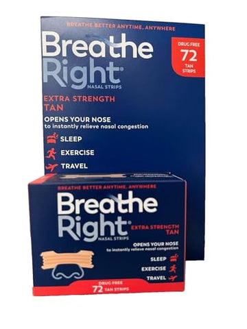 Faixa Nasal Breathe Right Extra (72 Unidades) – Alívio da Congestão Nasal