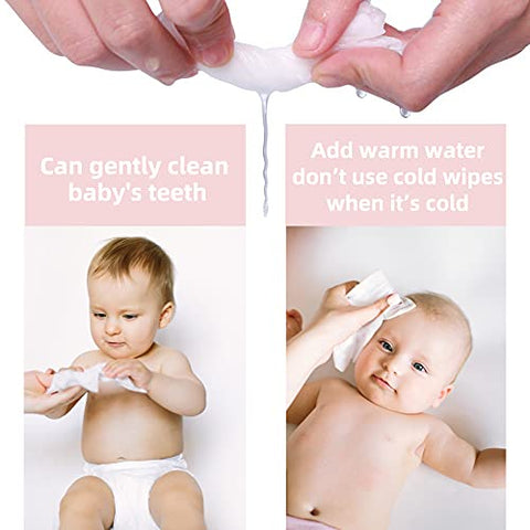 COTTONCARE - Toalhas Umedecidas Baby Dry, 100% Algodão, Lenços de Algodão Umedecidos, Pele Sensível do Bebê, Cuidado com a Pele do Bebê, 6 Pacotes (600 Unidades) – Marca Baby Dry