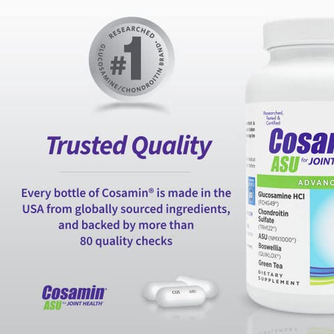 Nutramax Laboratories - Nutramax Cosamin® ASU – Suplemento para Saúde das Articulações com Glucosamina e Condroitina