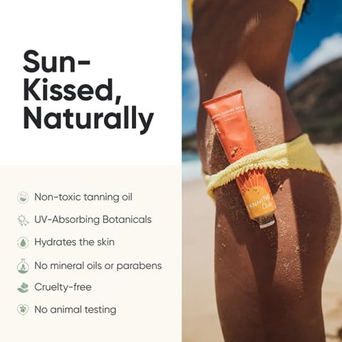 Tanning Club - Bálsamo Bronzeador Royal – Óleo Hidratante para Sol ao Ar Livre – Bálsamo Botânico Não Tóxico para Pele Beijada pelo Sol (100ml)