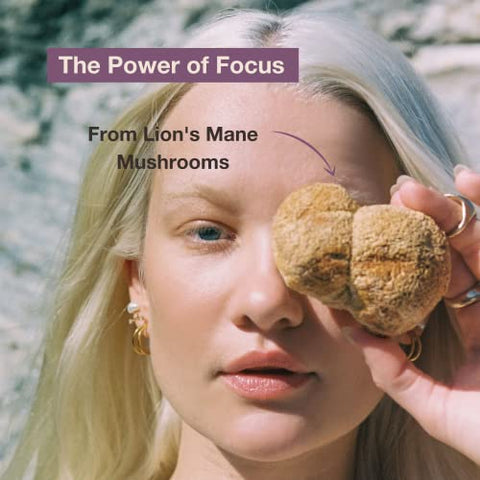 Cápsulas de Lion’s Mane Orgânicas para Foco, 60 Unidades, Sem OGM, Vegano, Sem Glúten, Keto, Sem Laticínios - Mushroom Revival