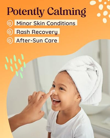 Mindfully Natural - Creme de Calêndula com Aloe Vera Orgânica – Creme de Calêndula para Rosto e Corpo – Loção Infantil Pós-Sol para Alívio de Queimaduras Solares e Condições Leves da Pele (Leve…)
