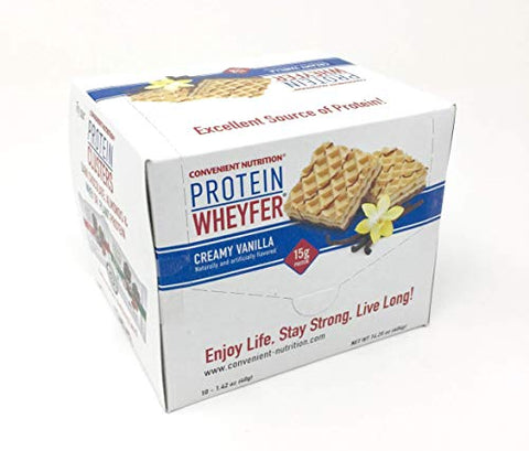 Convenient Nutrition - Proteína WHEYFER Baunilha 10/Box – 10g de Proteína por Porção