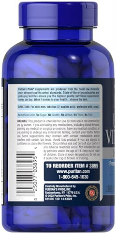 Puritan's Pride - Puritan’s Pride Ultra Vita Man Time Release – 180 Cápsulas | Fórmula Avançada para Homens | Energia e Saúde | Vitaminas e Minerais Essenciais | 180 Cápsulas | Marca Puritan’s Pride