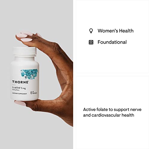 5-MTHF – Methylfolate (B9 Ativo) – Saúde Cardiovascular, Desenvolvimento Fetal, Saúde Nervosa, Metilação e Níveis de Homocisteína – 60 Cápsulas - THORNE