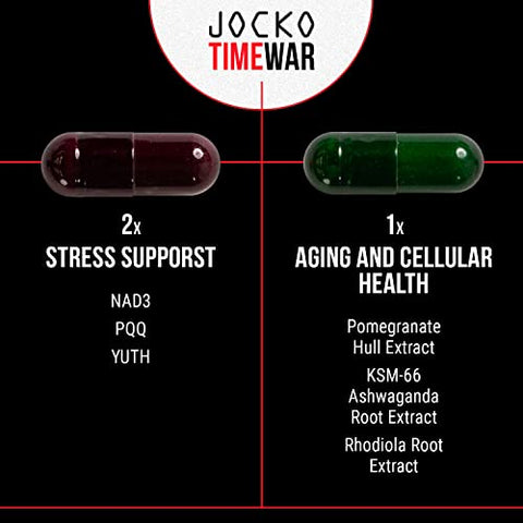 TIME WAR Multivitamínico – Suplemento para Envelhecimento Saudável do Coração, Ossos – 60 cápsulas - Jocko Fuel