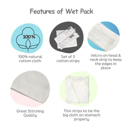 MANUSHYA LIFE - Wet Pack Satvic Lifestyle | Algodão Patti | Desintoxicação Corporal | Alívio da Dor | Bolsa de Pano
