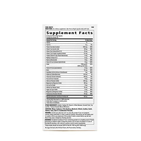 Fórmula Pré-Natal Multivitamínico para Mulheres com DHA – 60 cápsulas - GNC