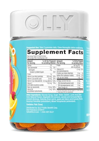 Gummy Multivitamínico Essencial Pré-Natal, Ácido Fólico, Vitamina D, Ômega 3 DHA, Suporta o Crescimento Saudável e Desenvolvimento Cerebral, Citrus Berry – 84 Unidades - OLLY