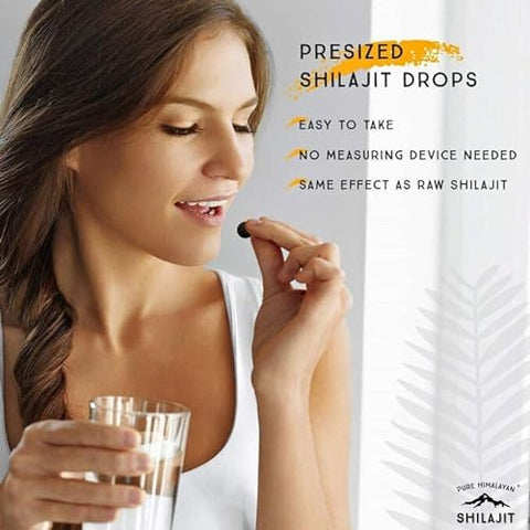 Pure Himalayan Shilajit - Shilajit Seco Puro do Himalaia em Gotas (90 Comprimidos – 200mg Cada) Máxima Potência de Shilajit Puro para Homens com 85 Minerais Traços