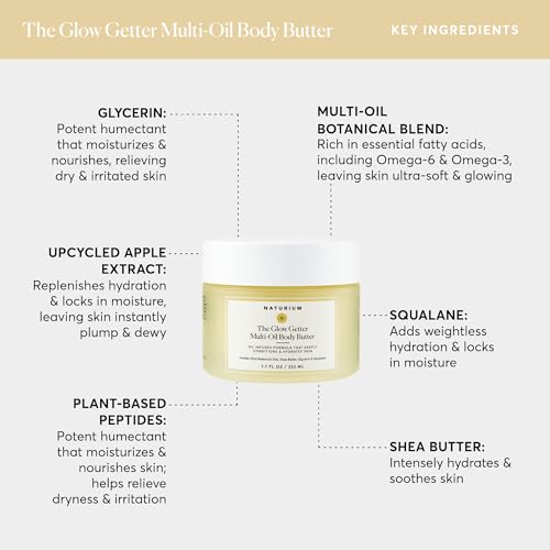 The Glow Getter – Manteiga Corporal Multi-Óleo Batida, Creme Firmador – 200g - Naturium