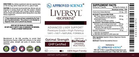 Liversyl – Suporte à Função Ótima do Fígado – Limpeza e Desintoxicação – Rápido e Eficaz – Cardo de Leite, Extrato de Alcachofra e Bioperina – Vegano – 180 Comprimidos – 3 - Approved Science