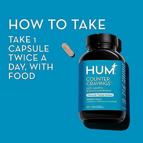 Counter Cravings – Supressores de Desejos com Cromo e L-Teanina, Extrato de Algas Marinhas | HUM Counter Cravings – Cromo e L-Teanina para Controlar Desejos - HUM