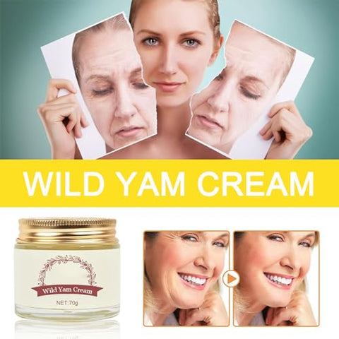 Hewleshen - Creme de Yam Selvagem Orgânico Barbara O’Neill para Equilíbrio Hormonal – 3 Unidades –  Enriquecido com Annas Wild Yam Cream – Para Todos os Tipos de Pele